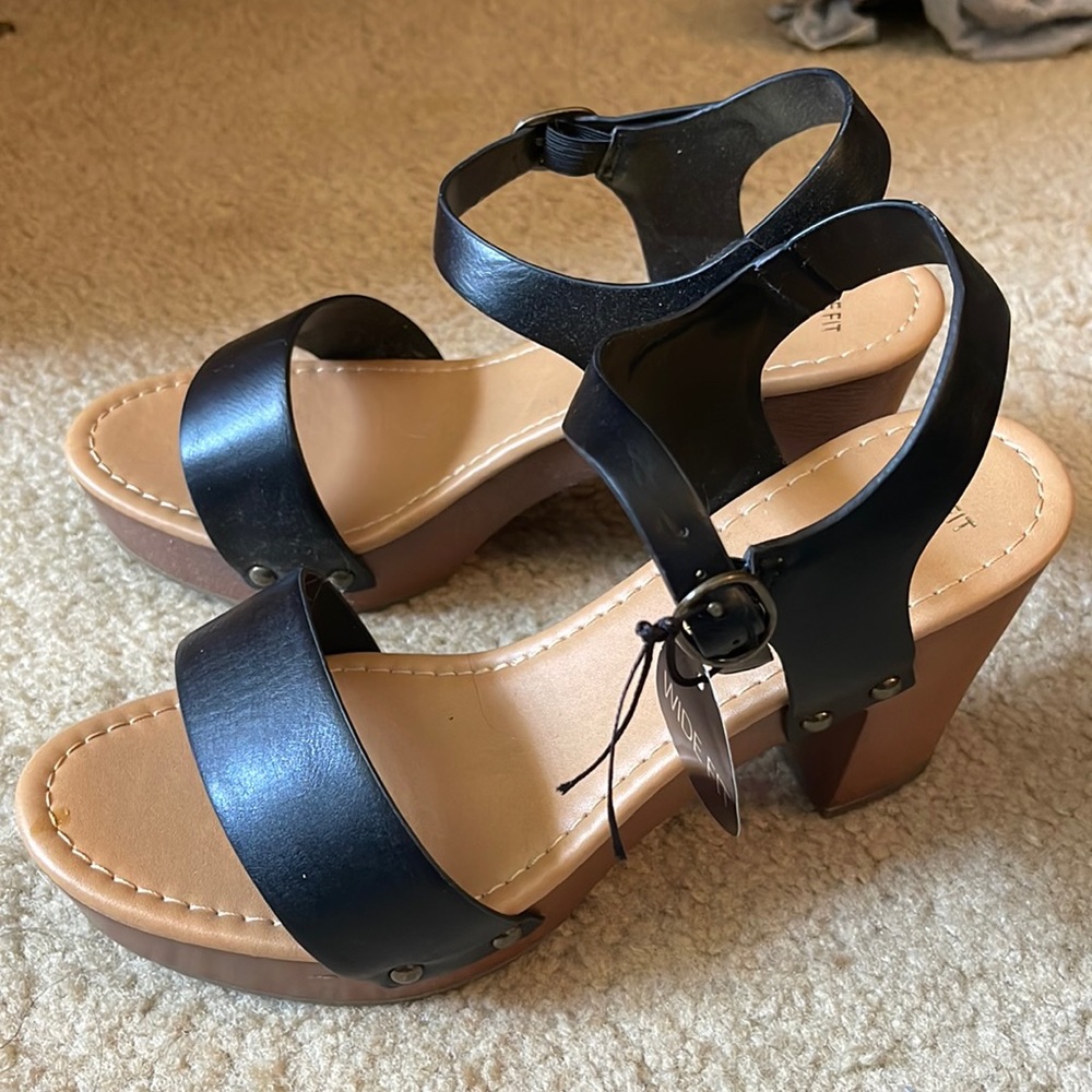 Black Strap Heels